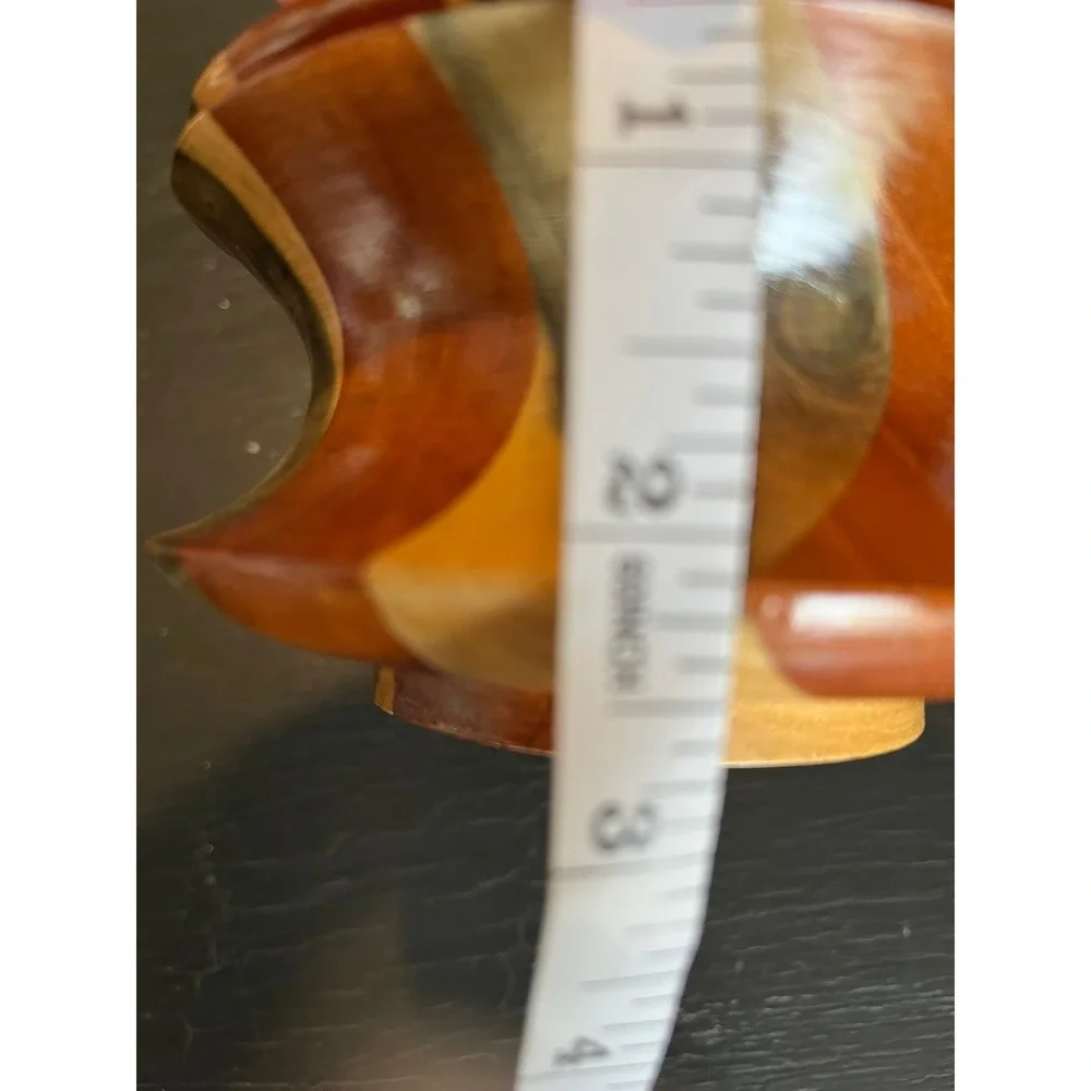 Hand Turned Wood Lidded Box Decorative Bowl Trinket‎ Jar Container